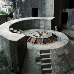 Interior of giant casemate at Vara battery, Norway