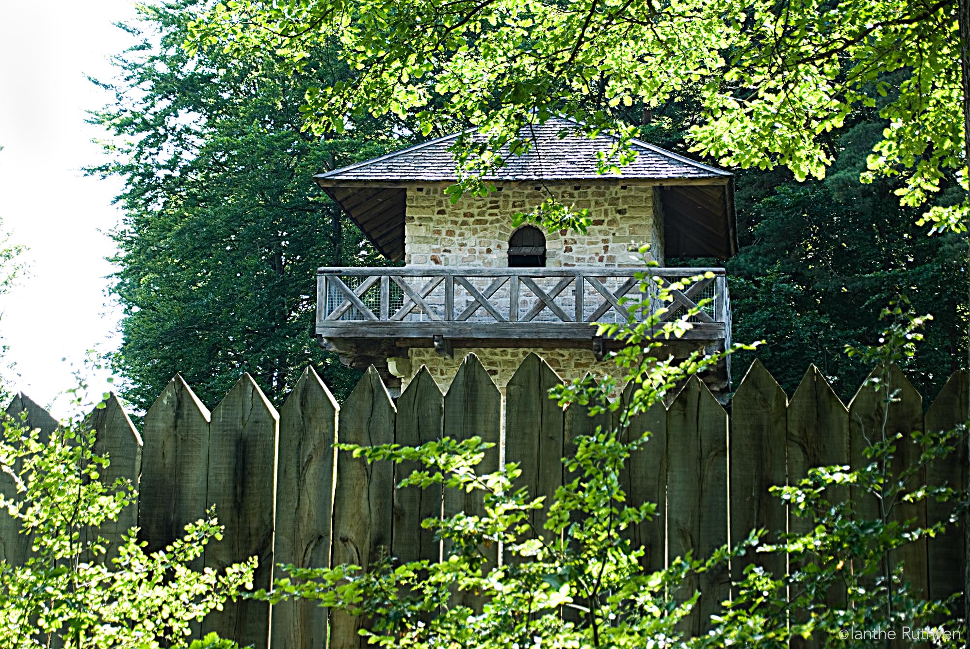 Reconstructed Roman watch-tower near Aalen, Baden-Wurttenberg