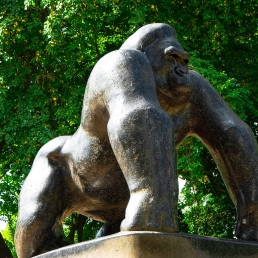 Bronze gorilla by David Wynne (1961), Crystal Palace Park, Sydenham, SE27.