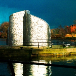 Ferry Wharf, Brentford (with Kew Palace in background)